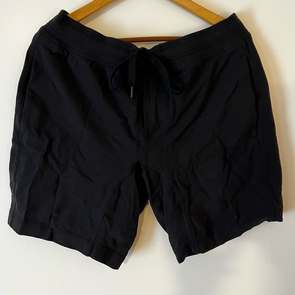 Lululemon XL Black Lounge Shorts Unlined. Luon fabric.